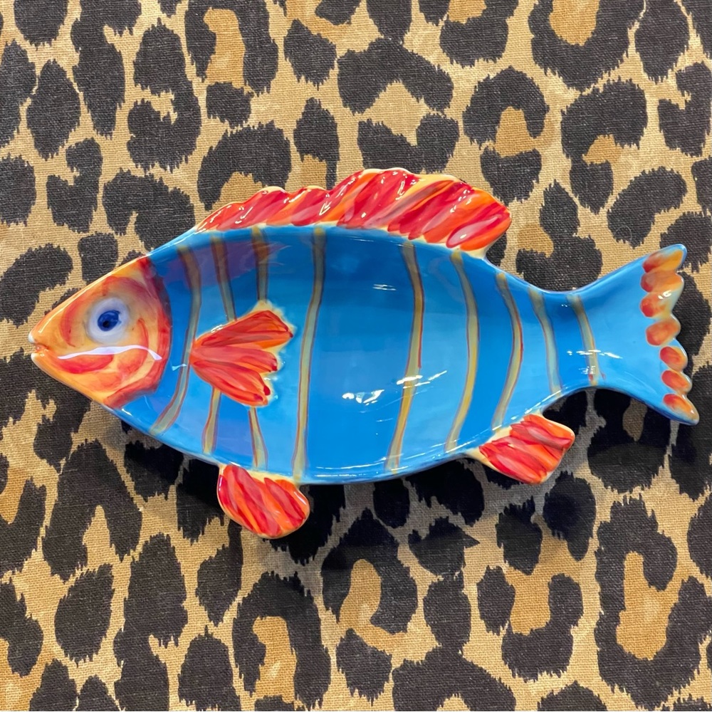 Cheerful Fish Ceramic Dip / Appetizer Serving Bowl by Foreside
